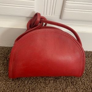 Vtg Coach kimball red leather crossbody